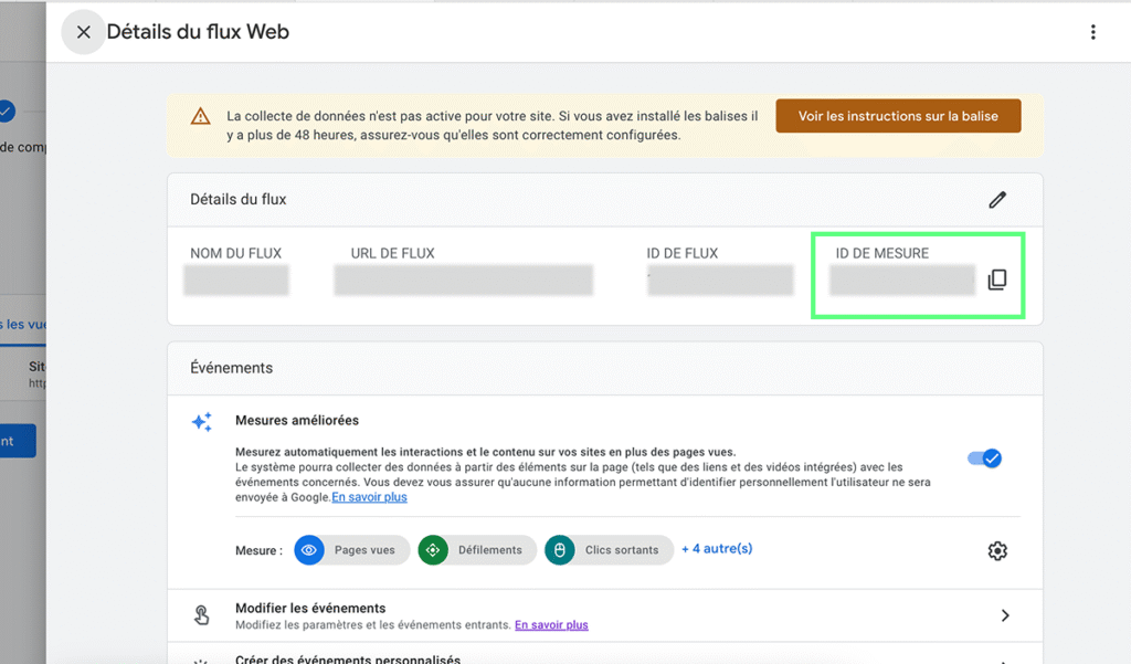 ID de mesure Analytics