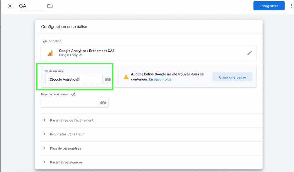 Variable Google Analytics