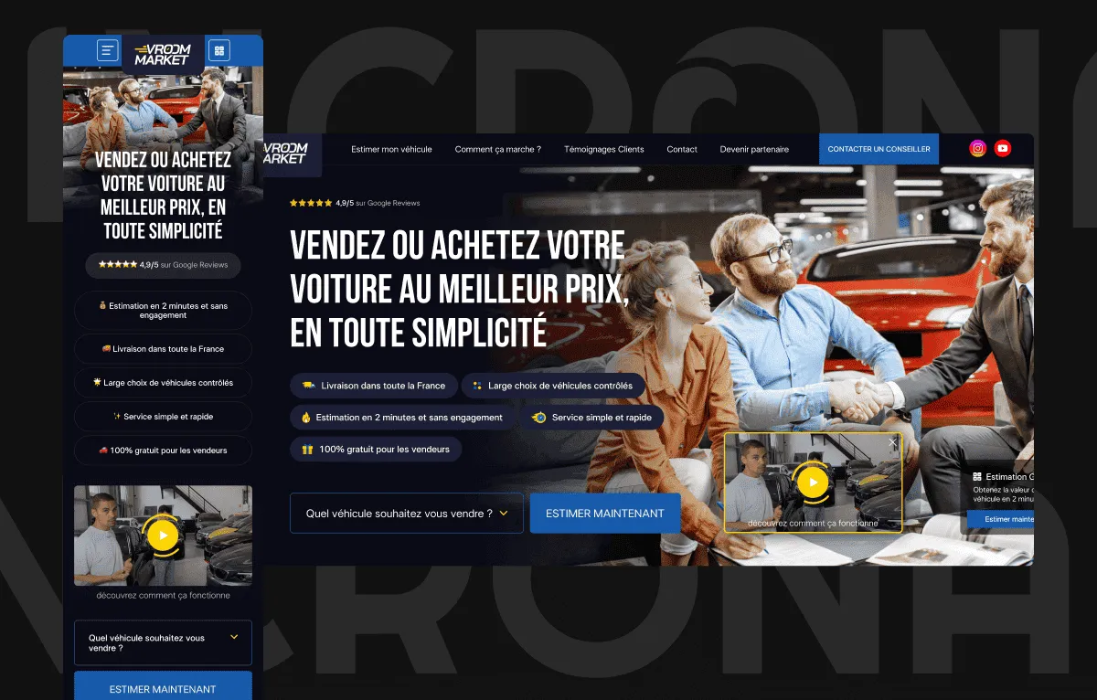 Portfolio Vroommarket Slide 1